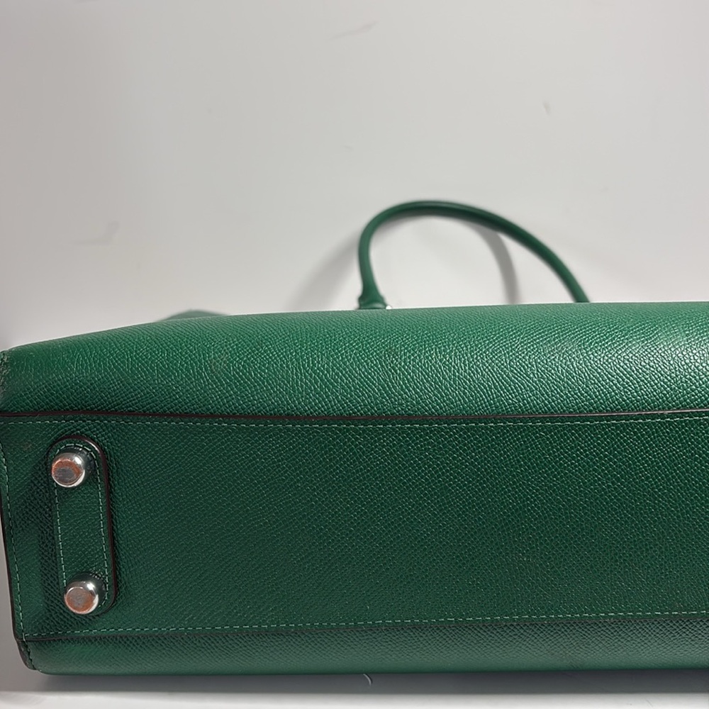 Coach Emerald Green Pebbled Leather Tote B2323CJ844 - Picture 2 of 6